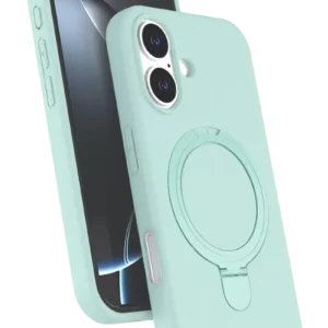 Newface Apple İphone 16 Plus Regal Magsafe Standlı Kapak - Su Yeşili