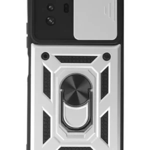 Newface Xiaomi Poco X3 Gt Kılıf Pars Lens Yüzüklü Silikon - Gümüş