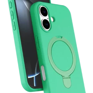 Newface Apple İphone 16 Plus Regal Magsafe Standlı Kapak - Yeşil