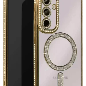 Newface Samsung Galaxy A15 4g Joke Simli Magneticsafe Kılıf - Gold