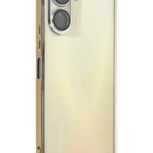 Newface Vivo Y16 Kılıf Razer Lensli Silikon - Gold
