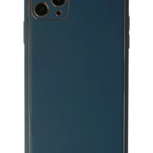 Newface İphone 11 Pro Max Kılıf Coco Deri Silikon Kapak - Mavi