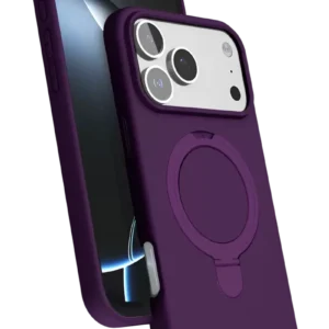 Newface Apple İphone 17 Pro Regal Magsafe Standlı Kapak - Derin Mor