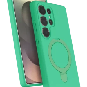 Newface Samsung Galaxy S24 Ultra Regal Magsafe Standlı Kapak - Yeşil