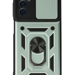 Newface Samsung Galaxy A04s Kılıf Pars Lens Yüzüklü Silikon - Yeşil