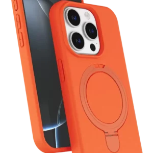 Newface Apple İphone 14 Pro Max Regal Magsafe Standlı Kapak - Turuncu
