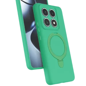 Newface Xiaomi Mi 14t Pro Regal Magsafe Standlı Kapak - Yeşil