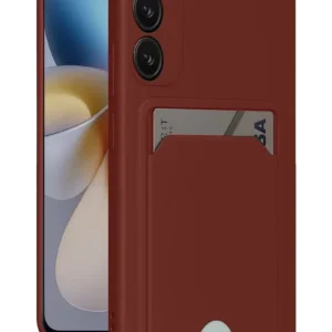 Newface Samsung Galaxy S24 Fe Kılıf Kelvin Kartvizitli Silikon - Bordo