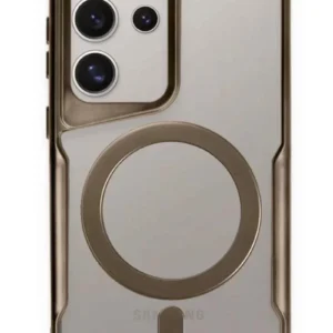 Newface Samsung Galaxy S23 Ultra Kılıf Boyi Magsafe Silikon Kapak - Kahverengi