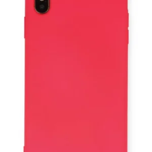 Newface İphone Xs Max Kılıf Nano İçi Kadife Silikon - Koyu Pembe