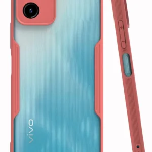 Newface Vivo Y15s Kılıf Platin Silikon - Pembe