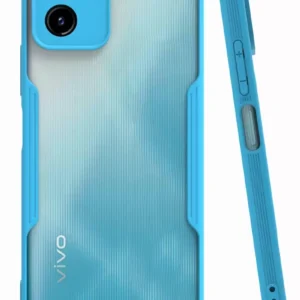 Newface Vivo Y15s Kılıf Platin Silikon - Mavi