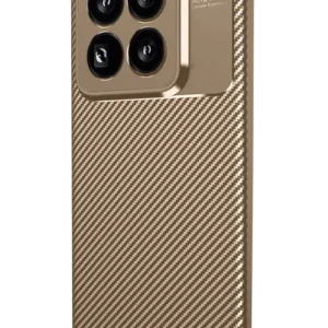 Newface Xiaomi Mi 15 Pro Kılıf Auto Focus Karbon Kapak - Kahverengi