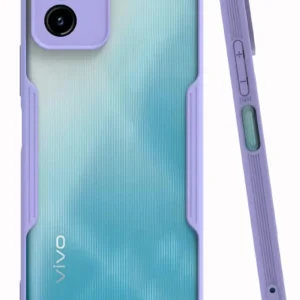 Newface Vivo Y15s Kılıf Platin Silikon - Lila
