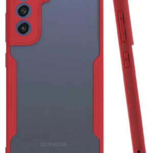 Newface Samsung Galaxy S21 Fe Kılıf Platin Silikon - Kırmızı