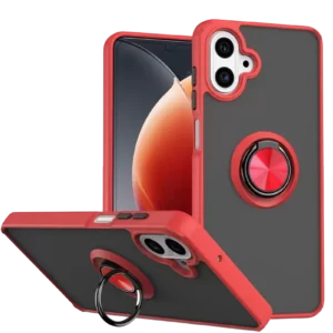 Newface Samsung Galaxy A07 4g Montreal Yüzüklü Silikon Kapak - Kırmızı