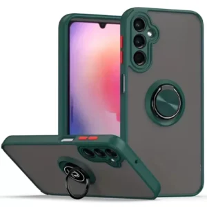 Newface Samsung Galaxy A17 5g Montreal Yüzüklü Silikon Kapak - Yeşil