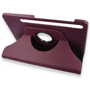 Newface Samsung Galaxy X800 Tab S8 Plus 12.4 Kılıf 360 Tablet Deri Kılıf - Mürdüm