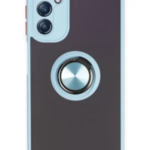 Newface Samsung Galaxy A14 4g Kılıf Montreal Yüzüklü Silikon Kapak - Buz Mavi