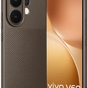 Newface Vivo V60 5g Auto Focus Karbon Kapak - Kahverengi