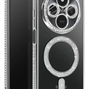 Newface Xiaomi Redmi 14c Joke Simli Magneticsafe Kılıf - Gümüş