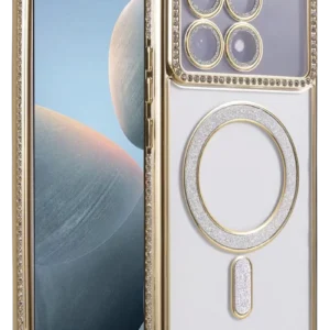 Newface Xiaomi Poco X6 Pro Joke Simli Magneticsafe Kılıf - Gold