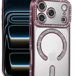 Newface Apple İphone 17 Pro Max Joke Simli Magneticsafe Kılıf - Pembe