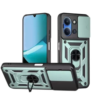 Newface Xiaomi Redmi 15c 4g Pars Lens Yüzüklü Silikon - Yeşil