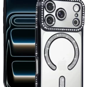 Newface Apple İphone 17 Pro Max Joke Simli Magneticsafe Kılıf - Siyah