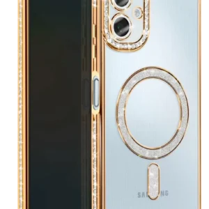 Newface Samsung Galaxy A06 Joke Simli Magneticsafe Kılıf - Gold