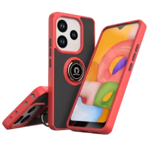 Newface Xiaomi Redmi Note 14 4g Montreal Yüzüklü Silikon Kapak - Kırmızı