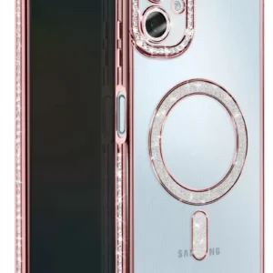 Newface Samsung Galaxy A06 Joke Simli Magneticsafe Kılıf - Pembe