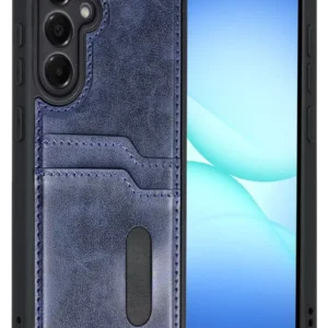 Newface Samsung Galaxy A17 5g Sara Kartvizitli Deri Kılıf - Lacivert