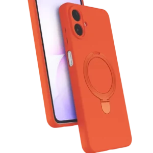 Newface Samsung Galaxy A07 4g Regal Magsafe Standlı Kapak - Turuncu