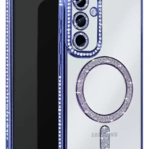 Newface Samsung Galaxy S23 Fe Joke Simli Magneticsafe Kılıf - Mavi