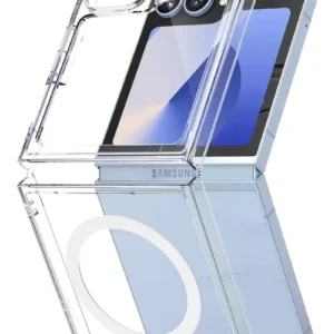 Newface Samsung Galaxy Z Flip 6 Kılıf Magneticsafe Şeffaf Silikon - Şeffaf