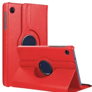 Newface Samsung Galaxy Tab A11 360 Tablet Deri Kılıf - Kırmızı