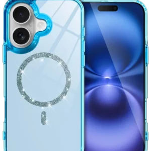 Newface Apple İphone 17 Live Diamond Magsafe Kapak - Mavi