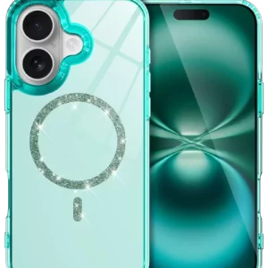 Newface Apple İphone 17 Live Diamond Magsafe Kapak - Yeşil