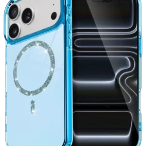 Newface Apple İphone 17 Pro Live Diamond Magsafe Kapak - Mavi