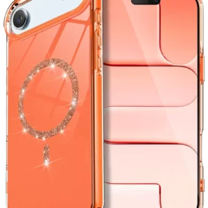 Newface Apple İphone 17 Air Live Diamond Magsafe Kapak - Turuncu