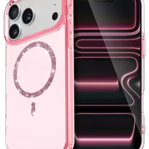 Newface Apple İphone 17 Pro Max Live Diamond Magsafe Kapak - Pembe