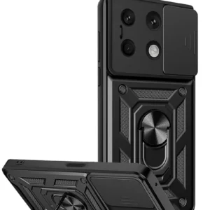 Newface Xiaomi Redmi Note 13 4g Kılıf Pars Lens Yüzüklü Silikon - Siyah