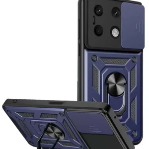 Newface Xiaomi Redmi Note 13 4g Kılıf Pars Lens Yüzüklü Silikon - Lacivert