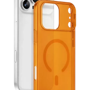 Newface Apple İphone 17 Pro Combo Sert Şeffaf Magsafe Kapak - Turuncu