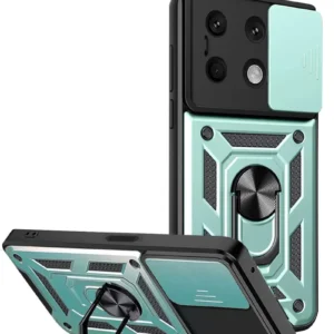 Newface Xiaomi Redmi Note 13 4g Kılıf Pars Lens Yüzüklü Silikon - Yeşil