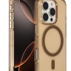 Joko İphone 16 Pro Max Gleam Pc Sert Magsafe Kılıf - Şeffaf-gold