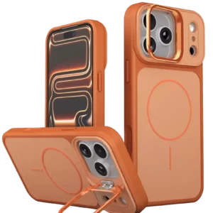 Joko Apple İphone 17 Pro Max Pale Magsafe Standlı Kapak - Turuncu