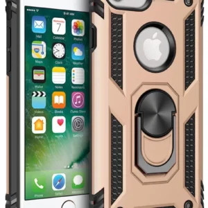 Newface İphone 7 Kılıf Sofya Yüzüklü Silikon Kapak - Gold