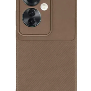 Newface Oppo Reno 11f Kılıf Auto Focus Karbon Kapak - Kahverengi